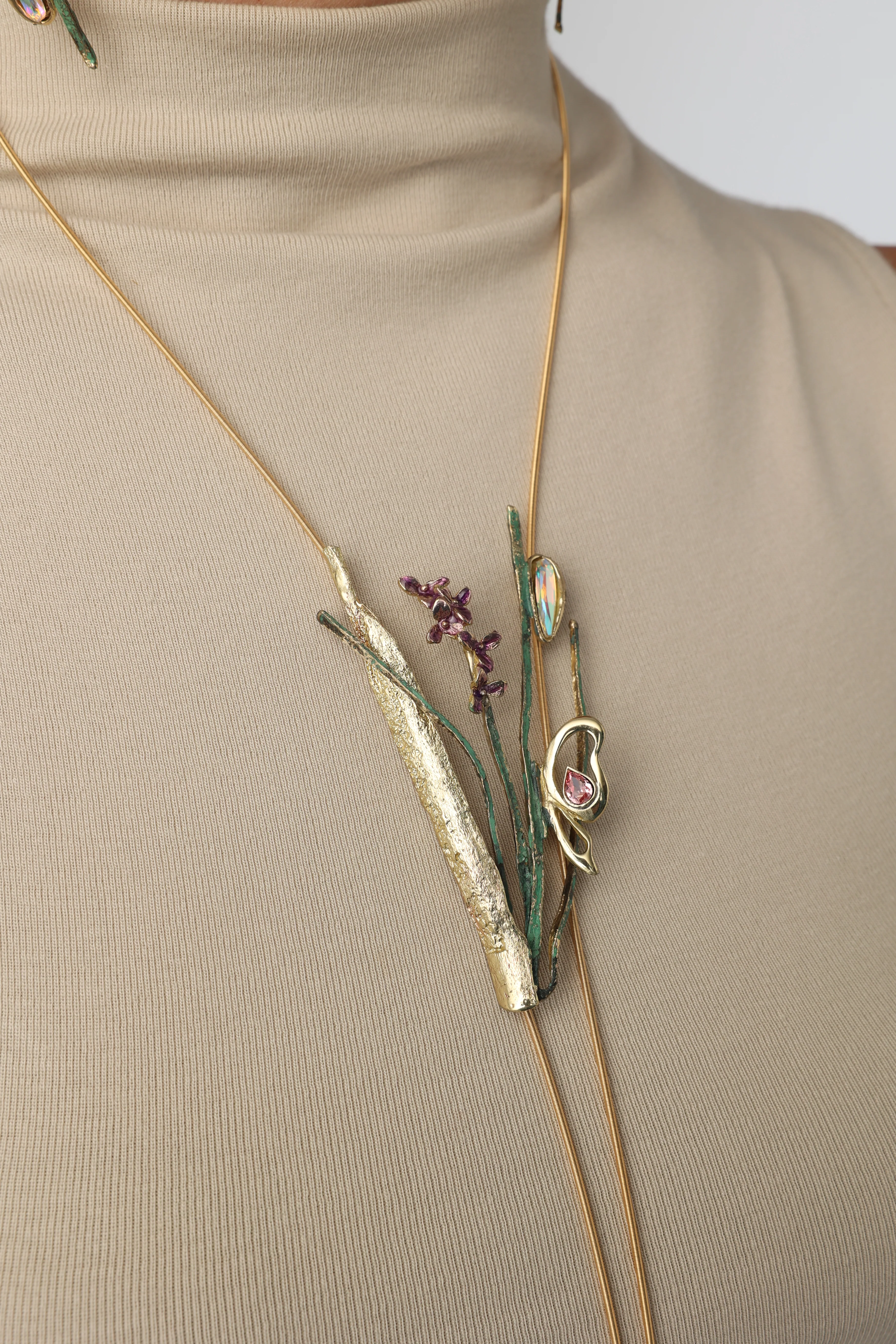 Floral Necklace Handmade | Kalliope Jewelry - Image 3