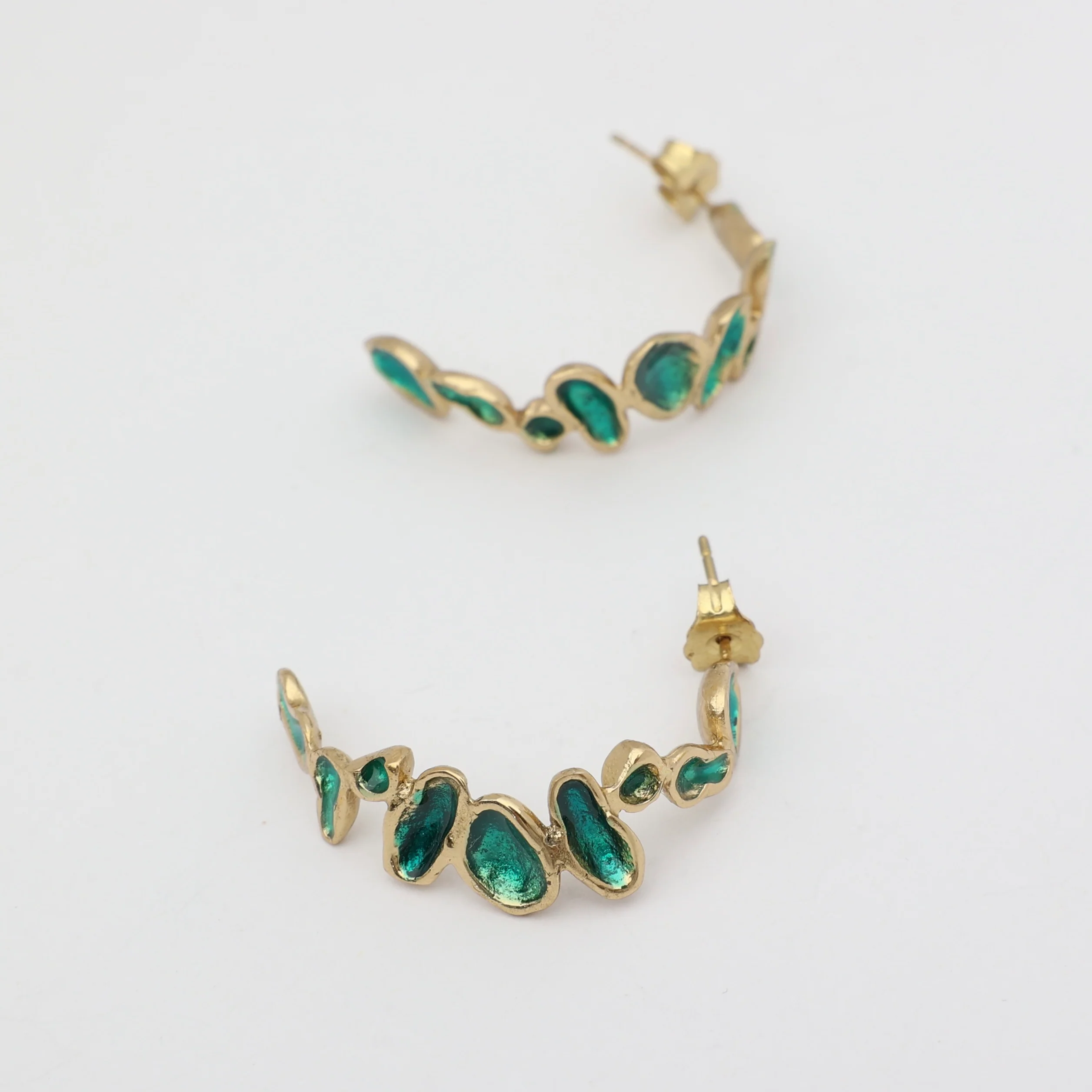 Splashy Hoop Earrings Handmade | Kalliope Jewelry - Image 3
