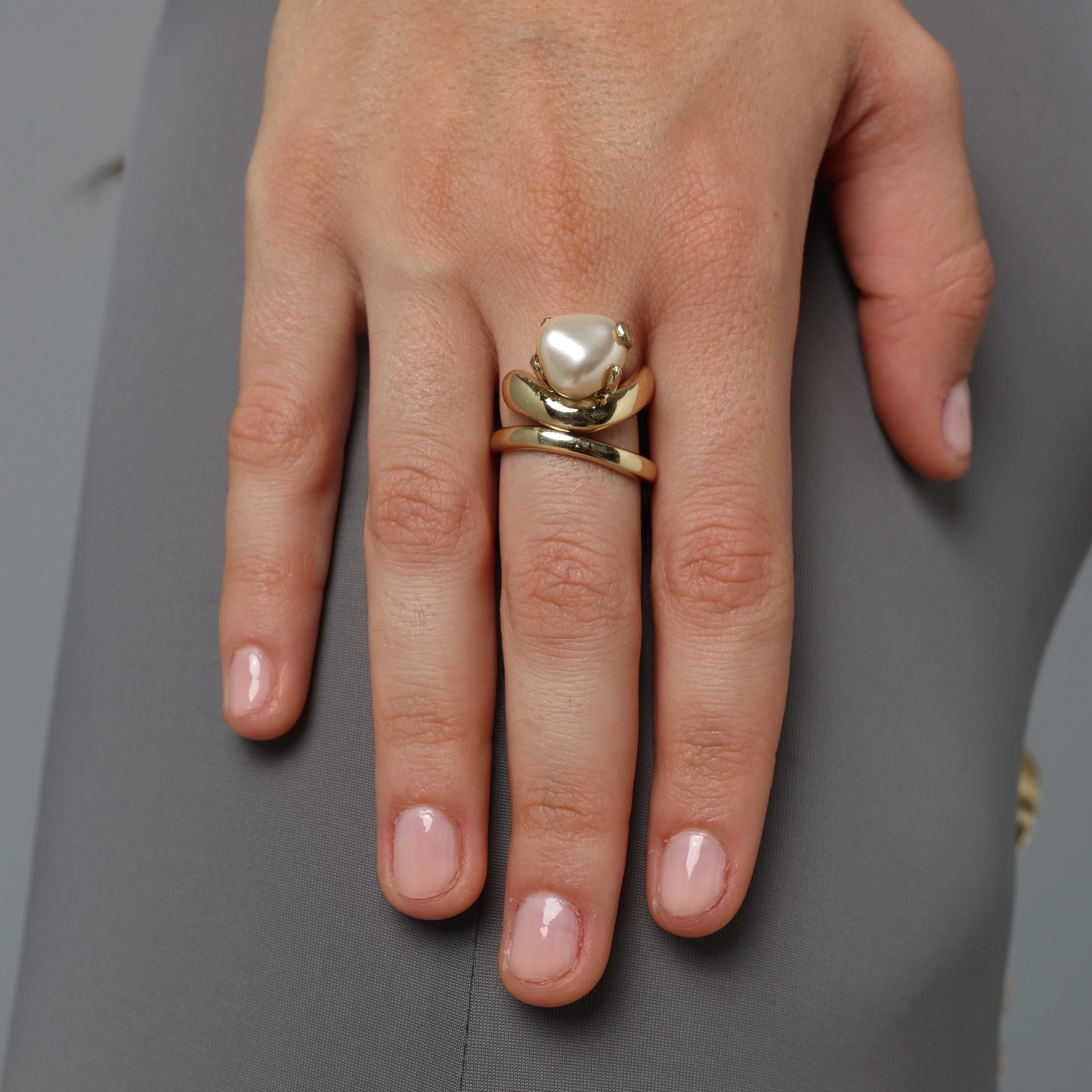 Swirl Layered Ring Handmade | Kalliope Jewelry - Image 3